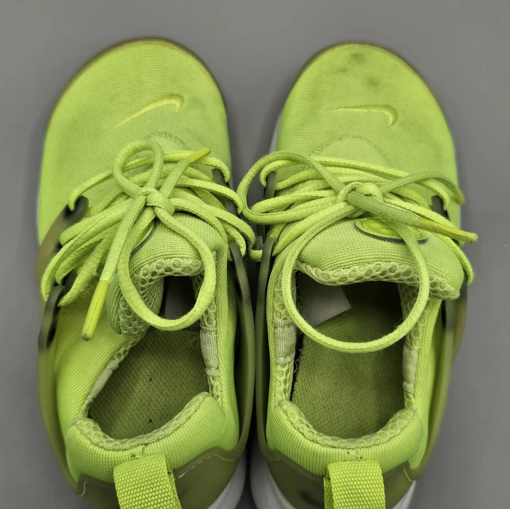 Nike Presto Neon Yellow Kids Sz 12 Boys Sneakers Shoes Slip On Easy Play Stained